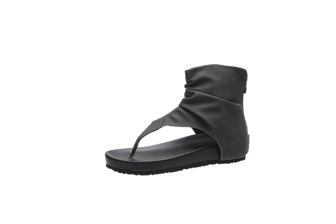 Women's Sandals With Trifle Bottom Rubber PU Zipper