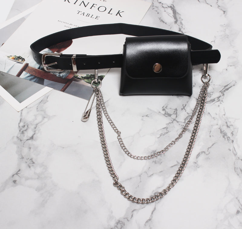 Small Waist Bag Belt Mini Bag Personalized Chain