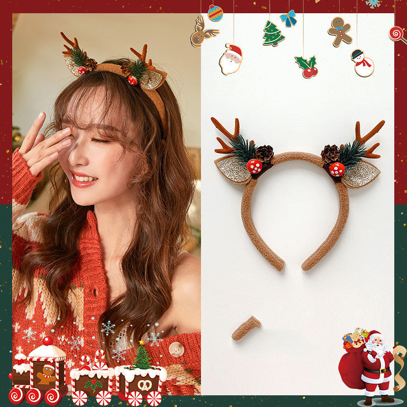 Christmas Elf Ear Head Ornaments Prom Makeup Props Cos Hairpin Dress Up Adult Cute Funny Hairpin