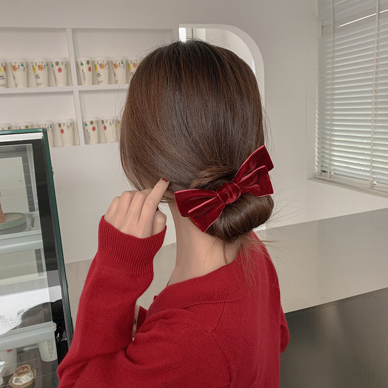 Net Yarn Bowknot Hairpin Lazy Meatball Head Hair Curler