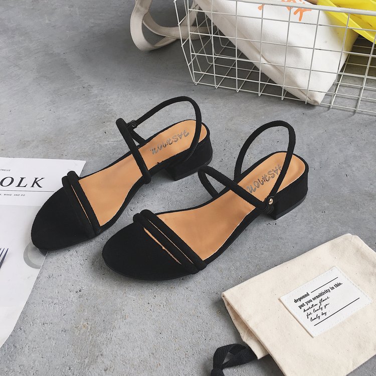 Sommer Ny Stil Koreansk Stil Én Sko To Bære Kvinders Sandaler Tøfler