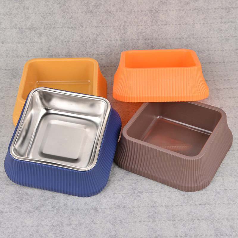 Pet Anti-overturning Separable Stainless Steel Food Bowl