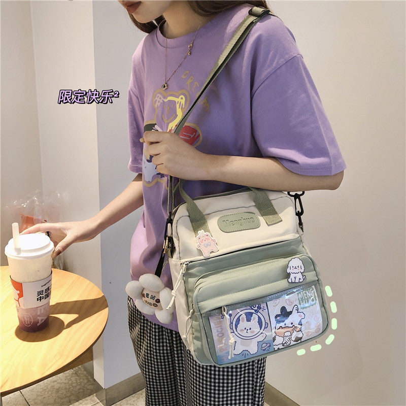 Female Soft Girl Japanese Dual-use Student Backpack Diagonal Bag Tide