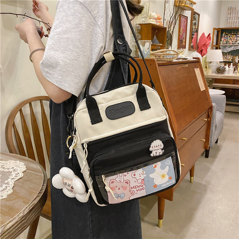 Female Soft Girl Japanese Dual-use Student Backpack Diagonal Bag Tide