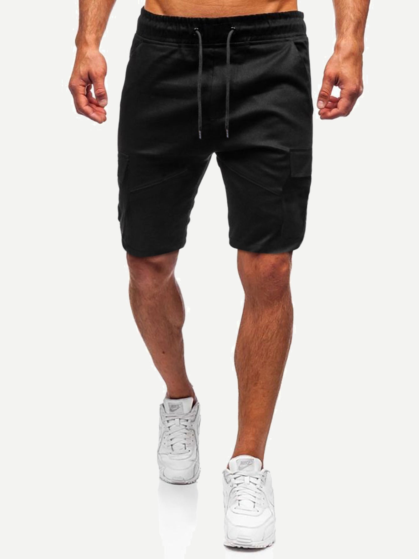 Men's Tethered Pants Workwear Casual Pants Leather Binding Feet Casual Shorts