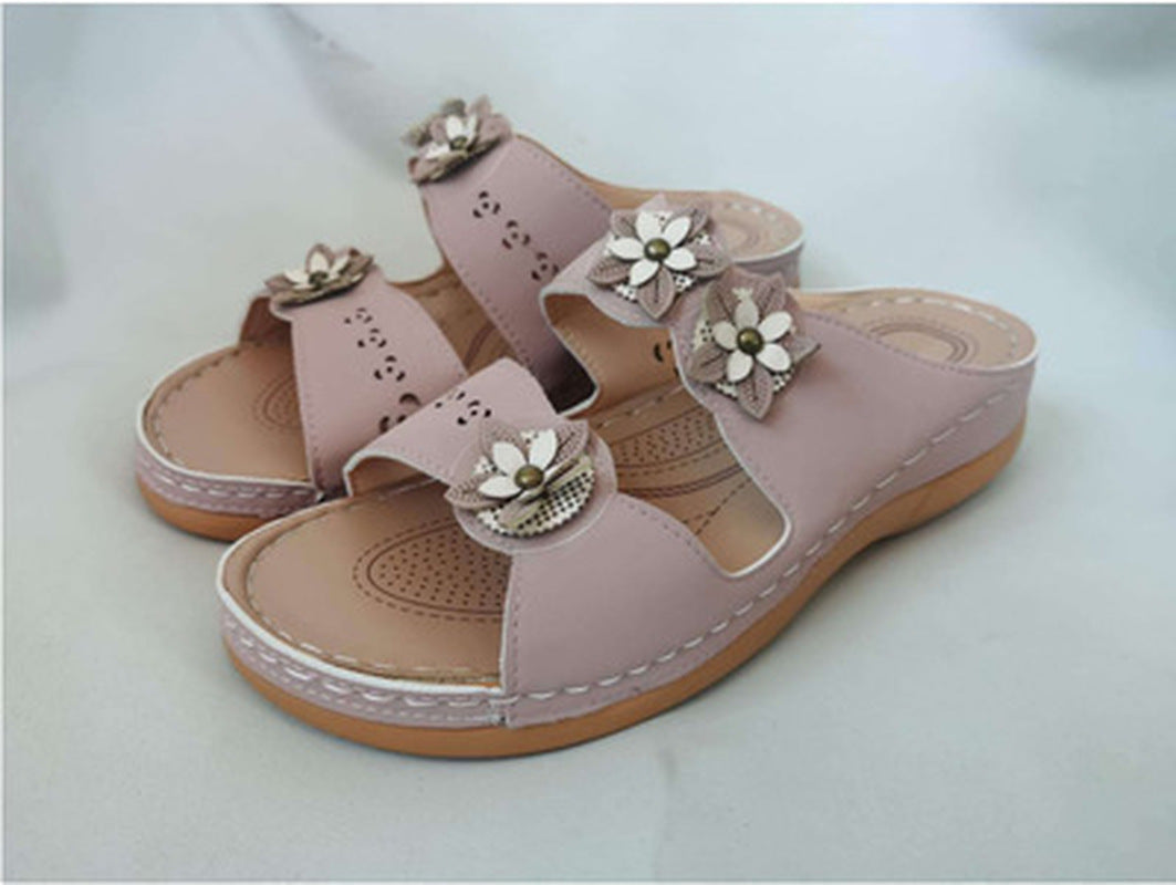 Sweet Flowers Two Word Sandals And Slippers