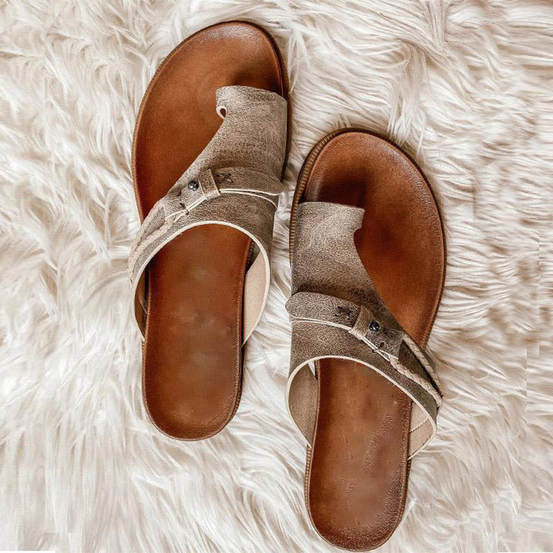 Slippers Women Casual Low-heel European And American Flip Flops Fashion