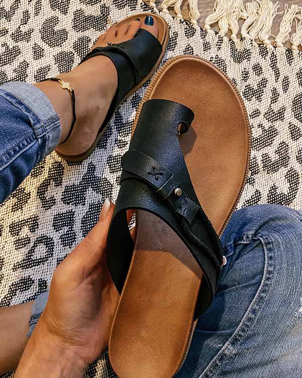 Slippers Women Casual Low-heel European And American Flip Flops Fashion