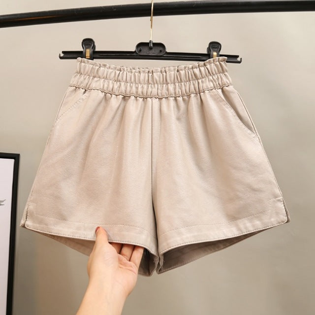 Summer New Korean College Style High Waist Thin Versatile Wide Leg Shorts Women'S Casual Pants