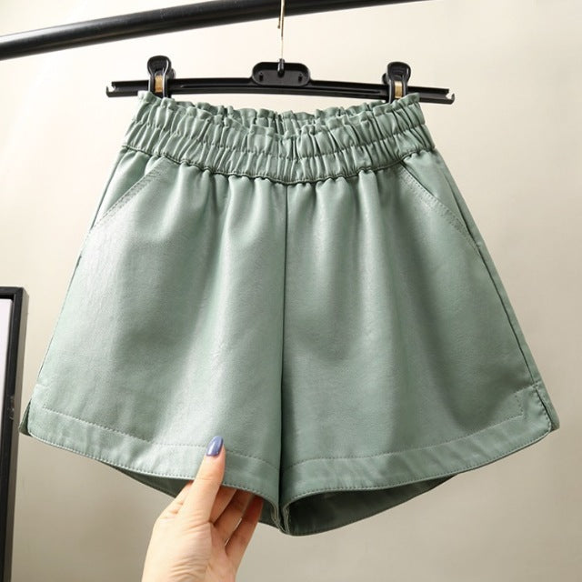Summer New Korean College Style High Waist Thin Versatile Wide Leg Shorts Women'S Casual Pants