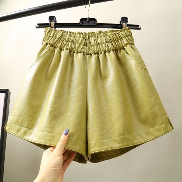 Summer New Korean College Style High Waist Thin Versatile Wide Leg Shorts Women'S Casual Pants