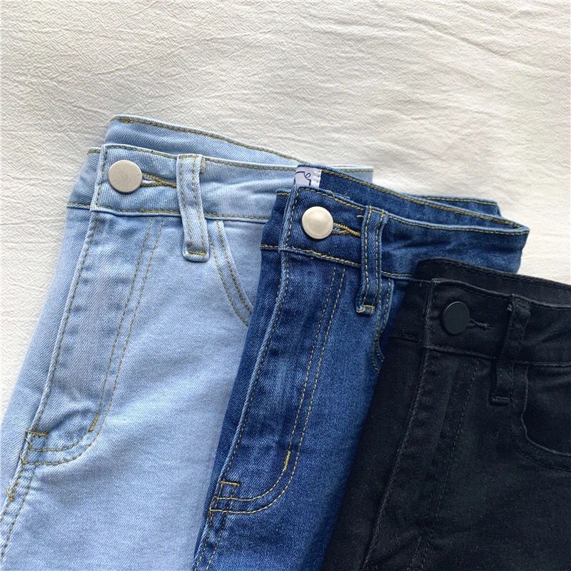 High Waisted Women's Jeans Shorts New Chic Hong Kong Style Pants In Spring And Autumn