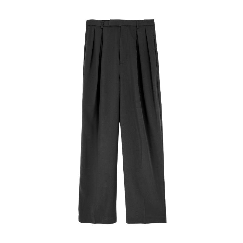 Casual Pants Women Korean Style High Waist Drape Women's Nine-point Pants Simple Straight-leg Pants