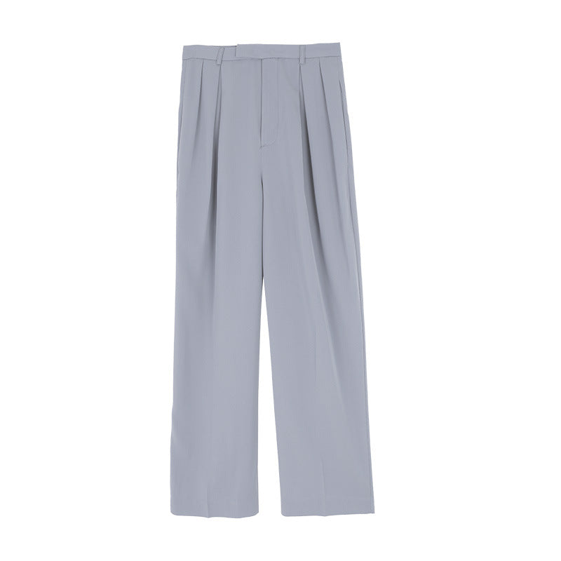 Casual Pants Women Korean Style High Waist Drape Women's Nine-point Pants Simple Straight-leg Pants