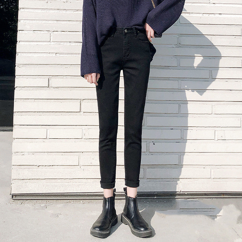 Summer New Korean Style Tight-fitting Versatile Nine-point Pencil Pants