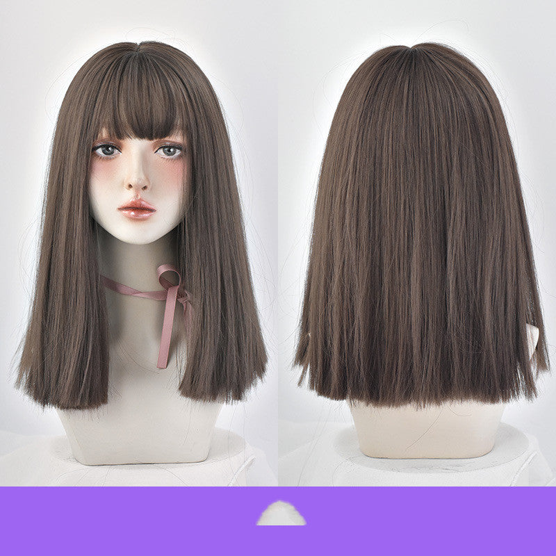 Invisible Simulation Wig Set Natural Long Straight Hair Full Headgear Wholesale