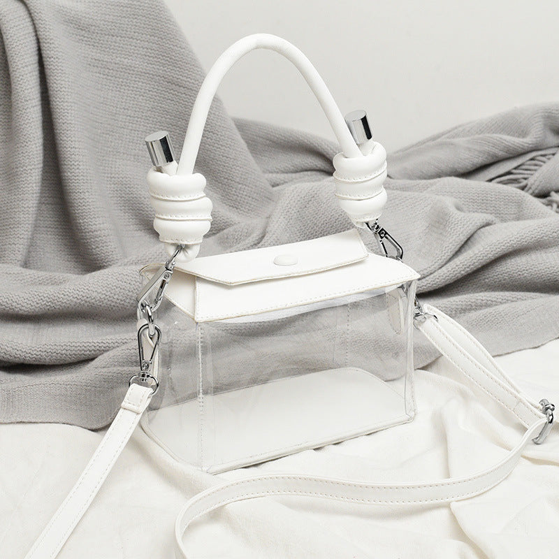 Transparent Small Square Bag Fashion Chain Shoulder Bag Portable Jelly Bag