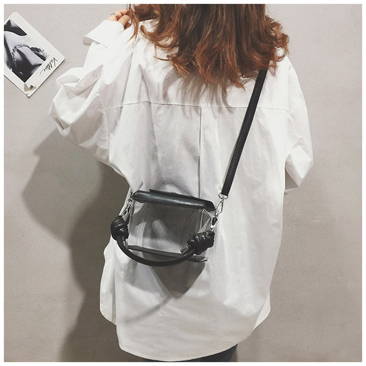 Transparent Small Square Bag Fashion Chain Shoulder Bag Portable Jelly Bag