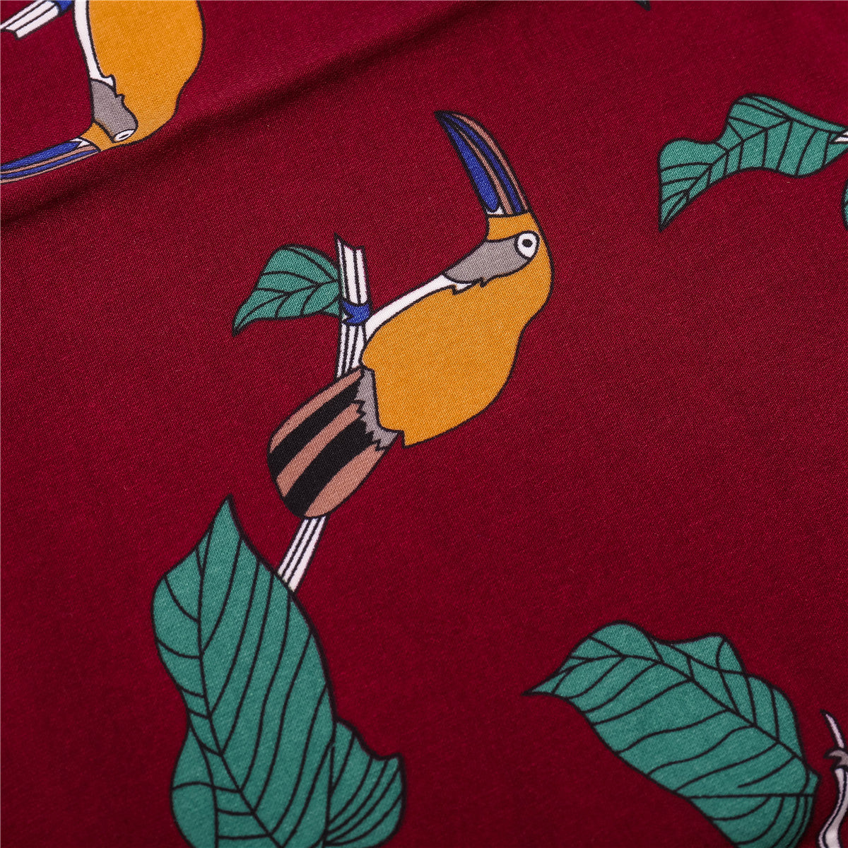 Literary And Art All-match Woodpecker Pattern Small Square Scarf
