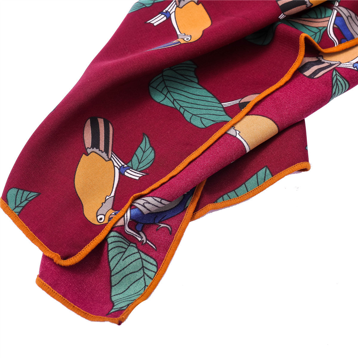 Literary And Art All-match Woodpecker Pattern Small Square Scarf