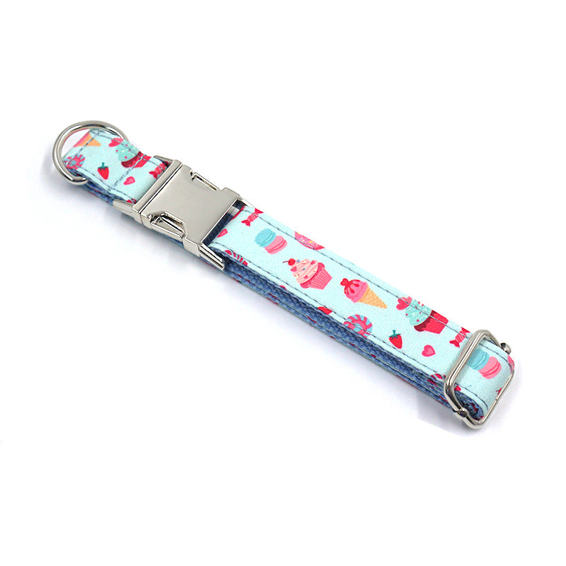 Macaron Pet Dog Collar  Ice Cream Foreign Trade Amazon Pet Dog Chain