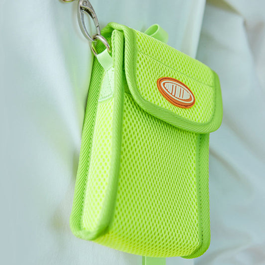 Ribbon Stitching Mesh En-skulder Messenger Mobiltelefon Taske