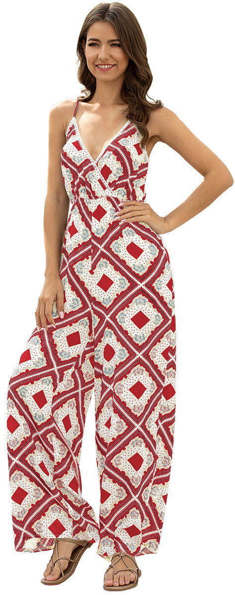 Mode Dame Sommer Jumpsuit Halter Dame Strandtøj Vide ben Heldragt