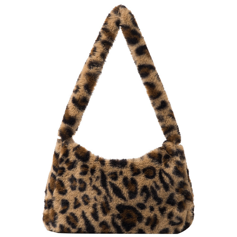 New Style Plush Bag Large-Capacity Single-Shoulder Baguette Bag