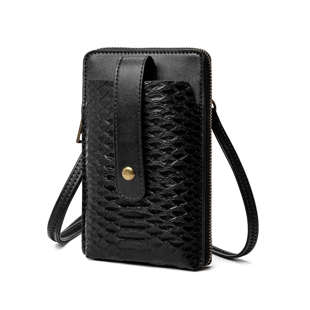 Ladies Shoulder Bag Snake Print Small Square Bag PU Leather Lipstick Bag