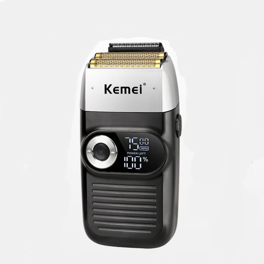 Large Capacity Lithium Battery LCD Display Two-In-One Stainless Steel Blade Shaver