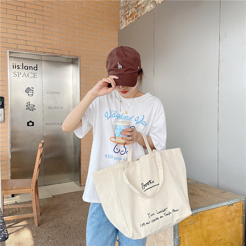 Single-Shoulder Dual-Use Large Capacity Canvas Bag