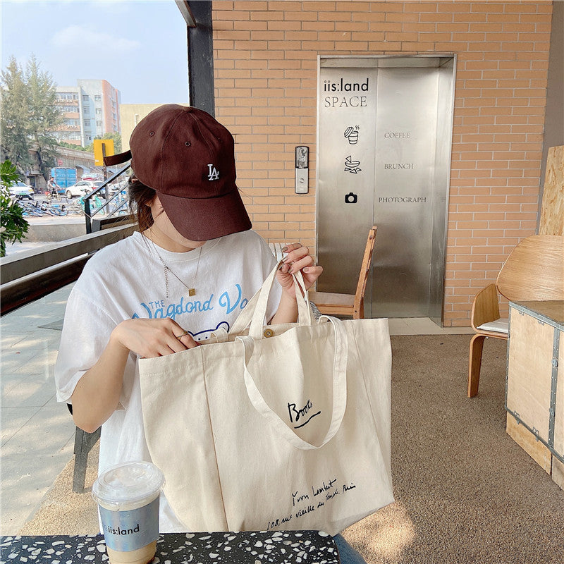 Single-Shoulder Dual-Use Large Capacity Canvas Bag