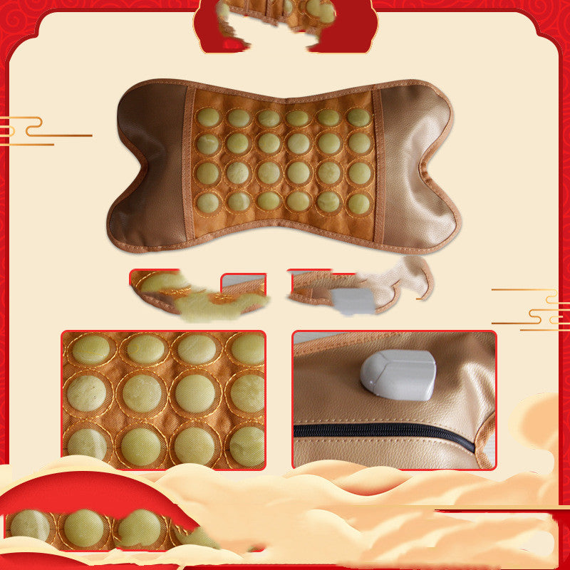 Electric Heating Jade Healthy Cervical Spine Pillow Massage Pillow Warm Jade Pillow Cervical Spine Treasure