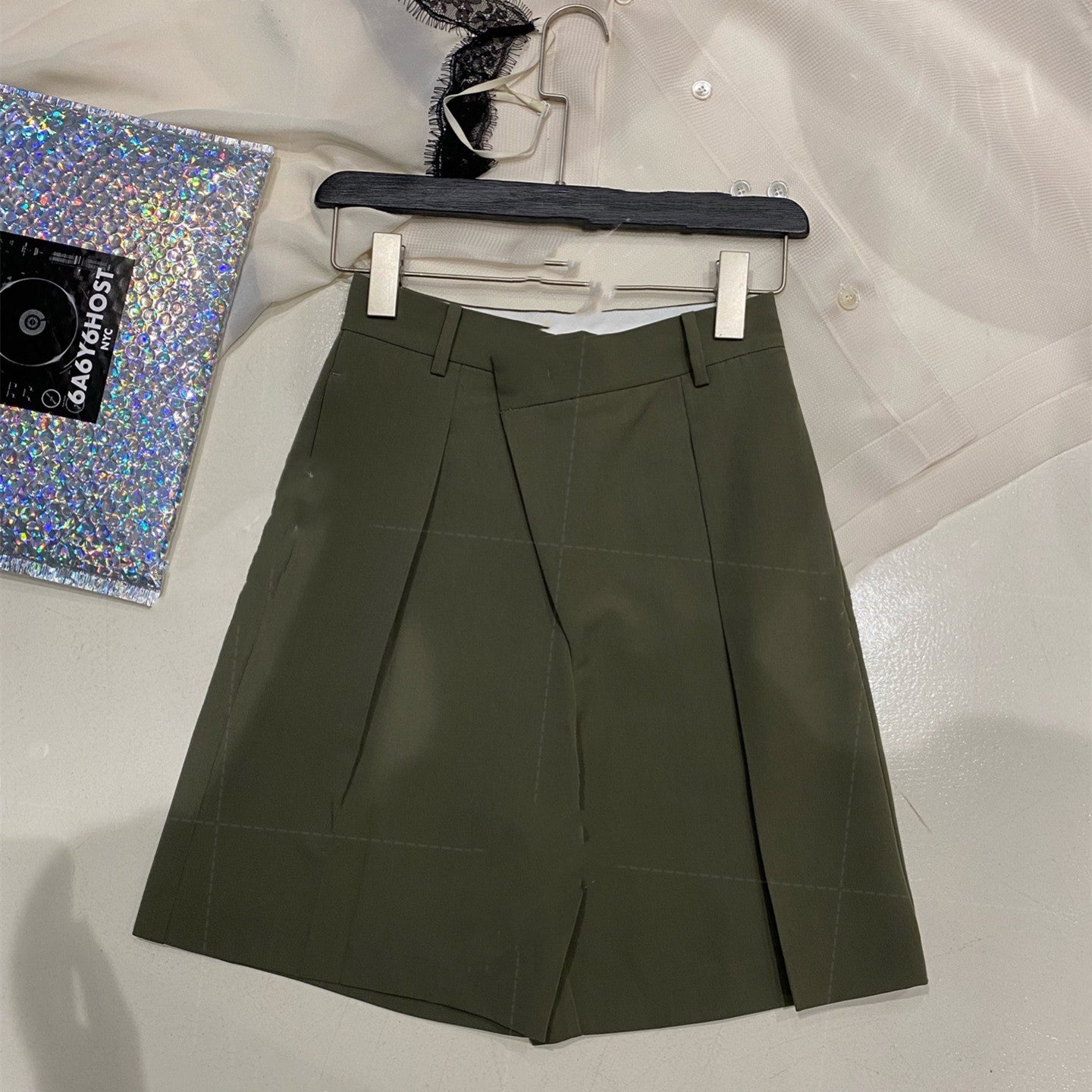 Bermudashorts-sæt Diagonal stolpelukning Shorts