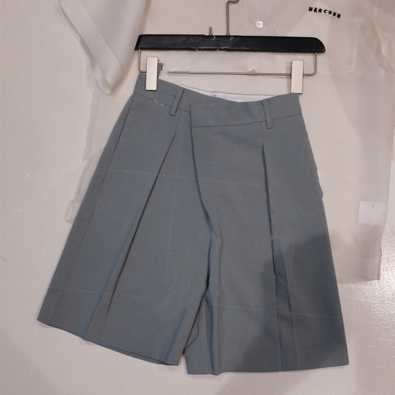 Bermudashorts-sæt Diagonal stolpelukning Shorts