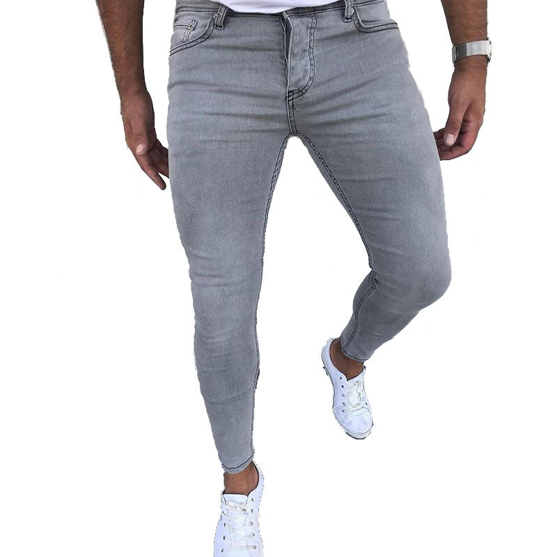Pure Color Casual Slim Slim Jeans