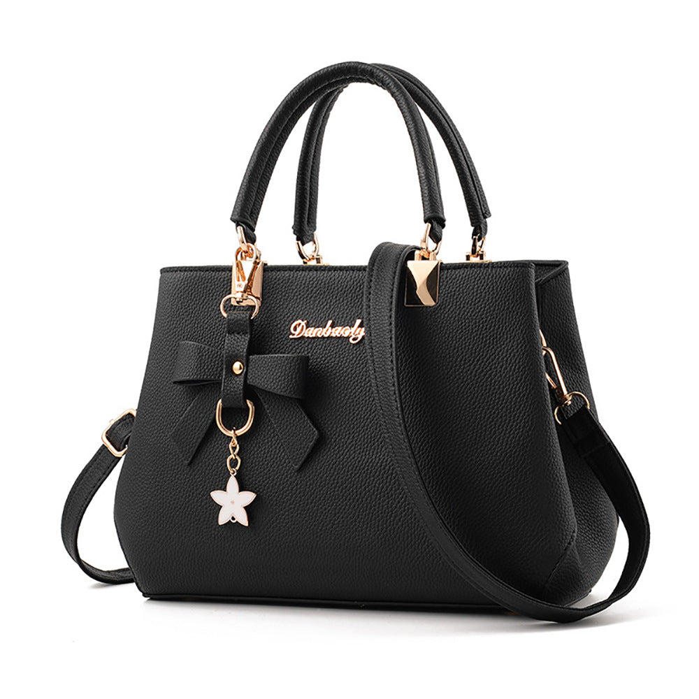 New Style Litchi Pattern One-Shoulder Diagonal Handbag