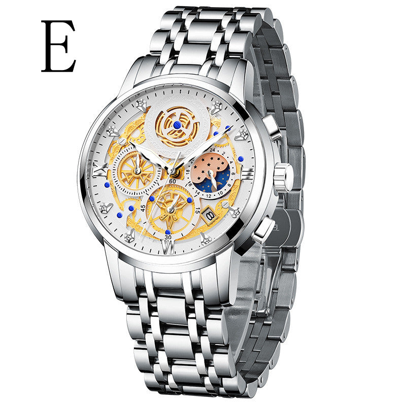 Large Dial Sports Trend Double Display Quartz Watch Waterproof Men's Watch