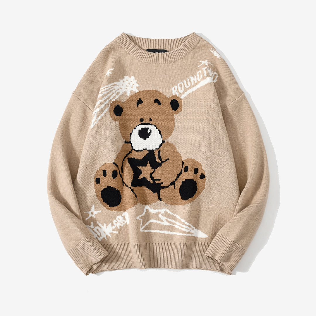 Trendy Net Red Bear Sweater Men And Women National Tide Brand