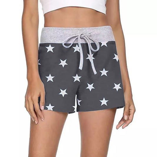 Five-Pointed Star Sports And Leisure Lace-Up Shorts