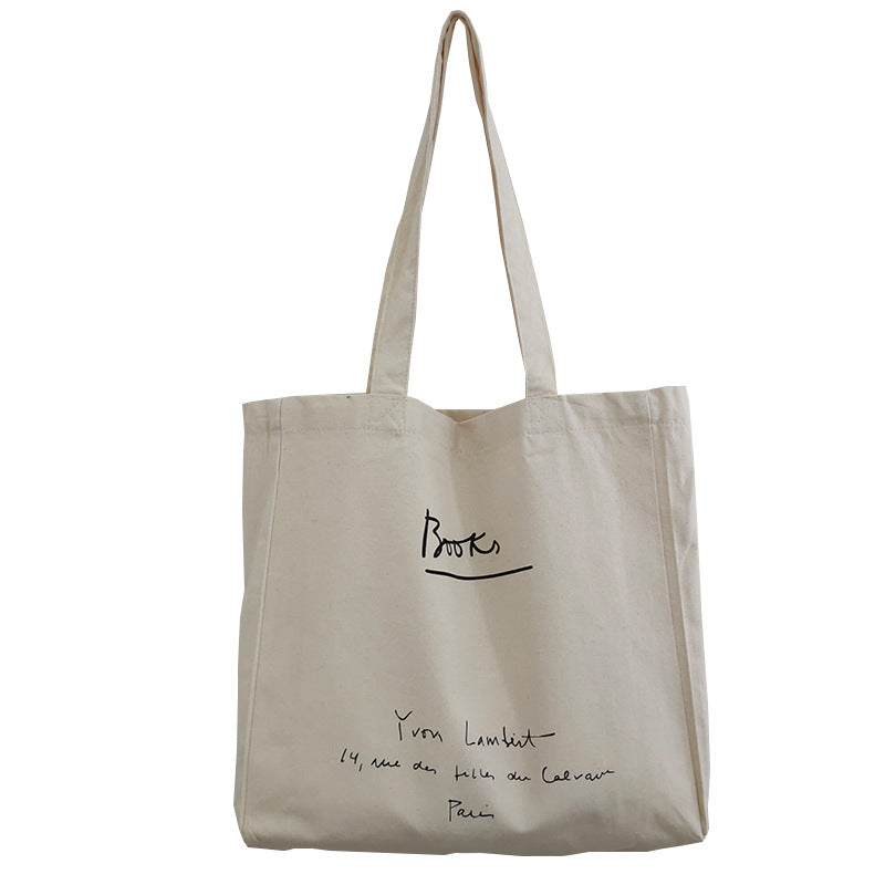 Canvas Bag Simple And Versatile Japanese And Korean One Shoulder Portable Schoolbag