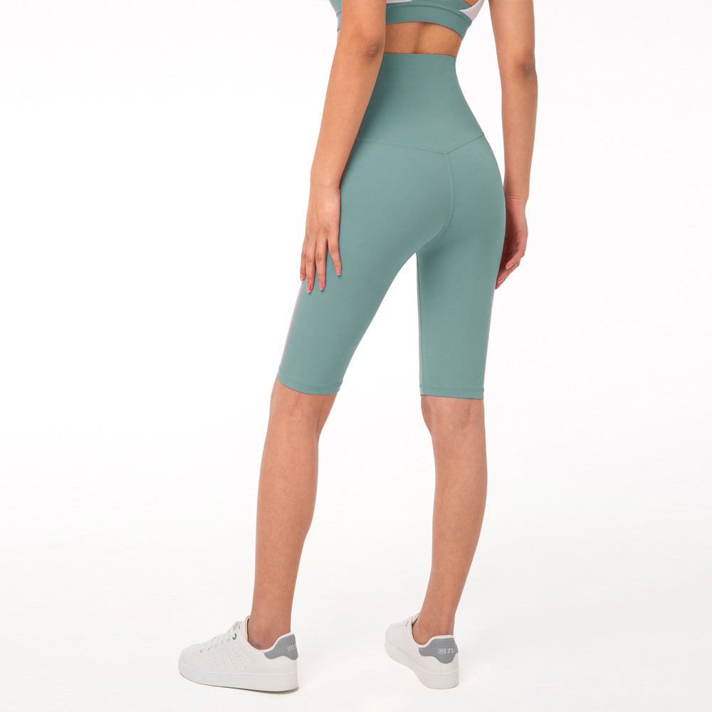 New Color High Waist Peach Hip Sports Fitness Shorts Women