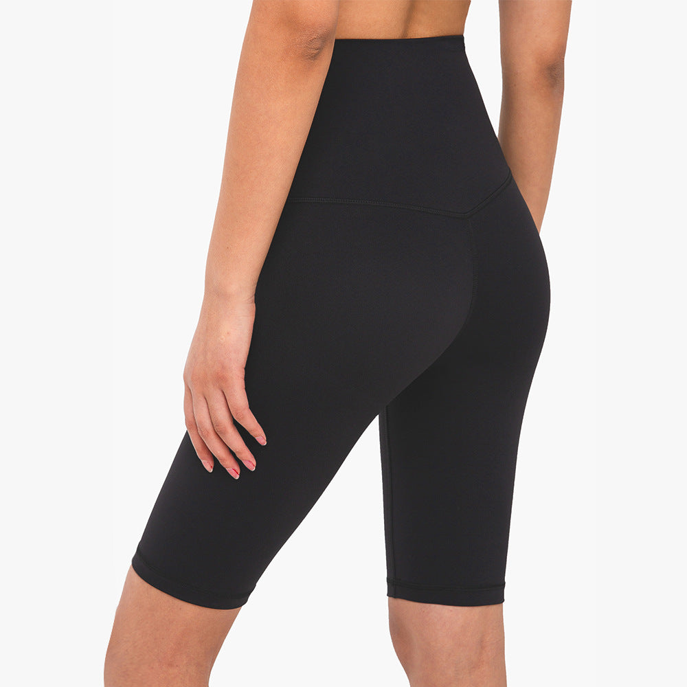 New Color High Waist Peach Hip Sports Fitness Shorts Women