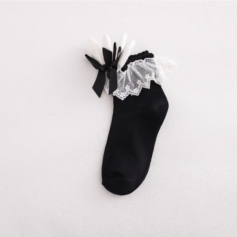 Women'S Japanese Bow Lace Socks