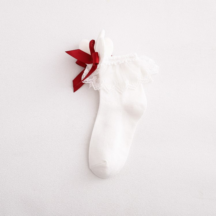 Women'S Japanese Bow Lace Socks