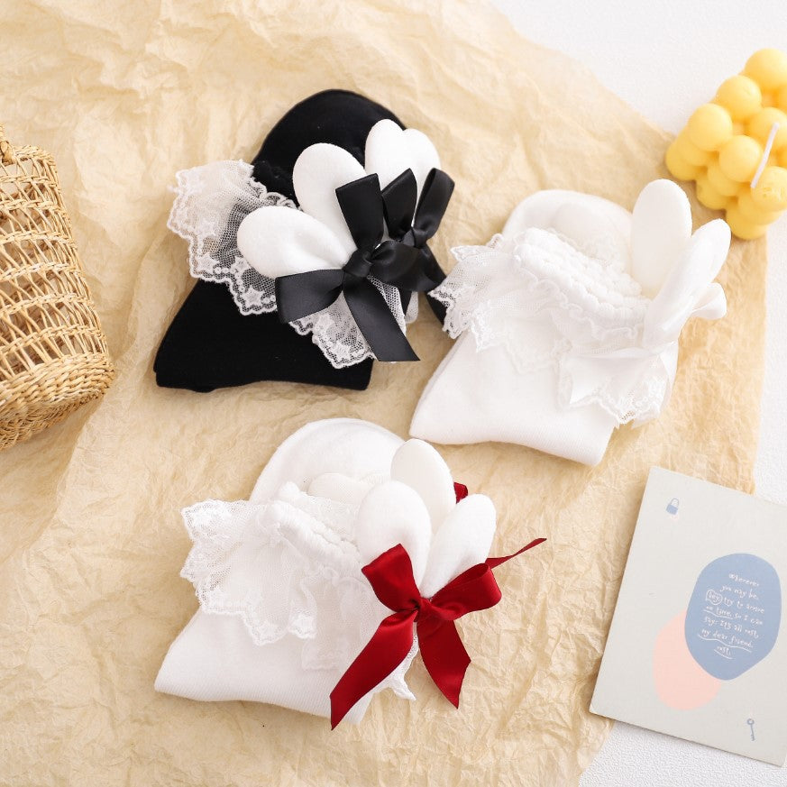 Women'S Japanese Bow Lace Socks