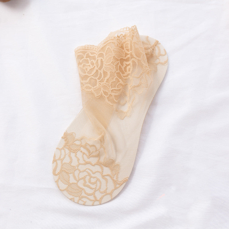 Spring And Autumn Thin Section Hollow Breathable Low State Short Tube Korean Version