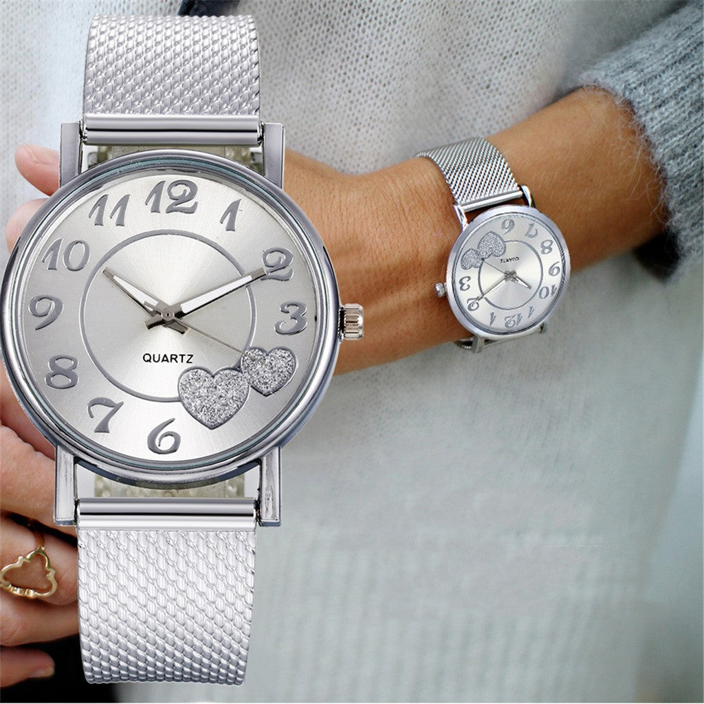 SilverGalaxy - Luxus-Frauenuhr mit Diamanten-Look