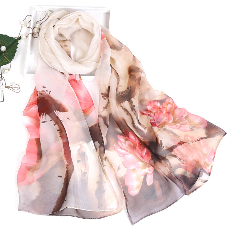 Spring And Autumn Ladies Pastoral Scarf Thin