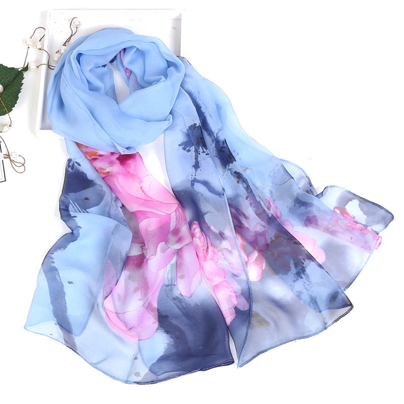 Spring And Autumn Ladies Pastoral Scarf Thin